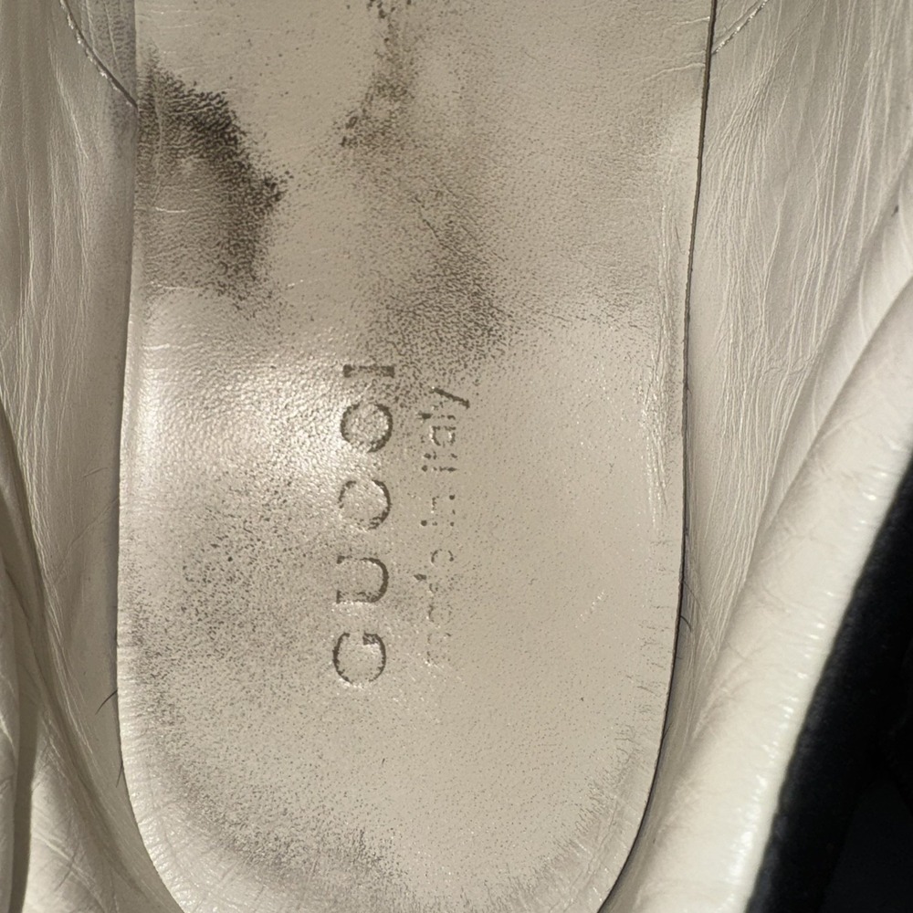 Gucci Men's 11 Black Rhyton Iridescent Rainbow Logo Apollo Nero Sneaker Shoes - Picture 8 of 13